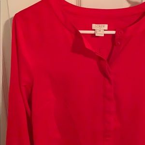 J crew poppy red blouse 💃🏻💋💄✨